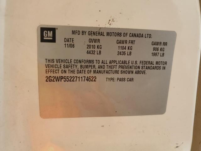 2G2WP552271174622 - 2007 PONTIAC GRAND PRIX 白色 照片 12