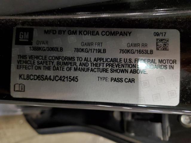 KL8CD6SA4JC421545 - 2018 CHEVROLET SPARK 1LT 黑色 照片 12