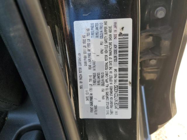JM1DE1KY7C0140062 - 2012 MAZDA MAZDA2 BLACK photo 12