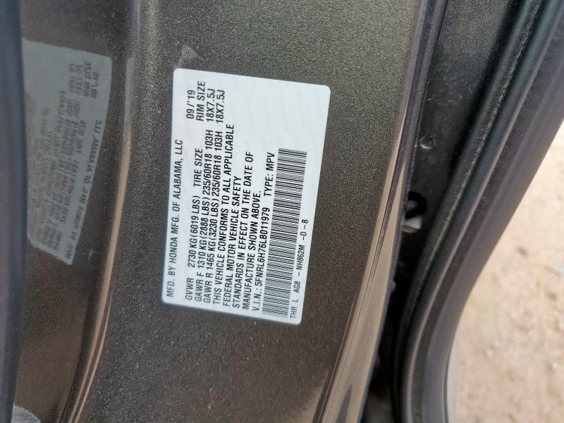 5FNRL6H76LB011979 - 2020 HONDA ODYSSEY EXL Շագանակագույն լուսանկար 14