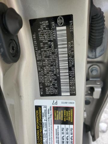 4T1BK1FKXHU577426 - 2017 TOYOTA CAMRY XSE ოქროსფერი ფოტო 12