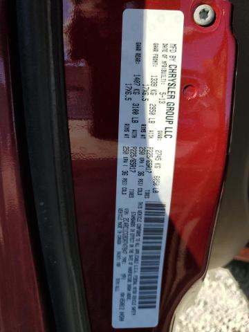 2C4RC1CG9DR747847 - 2013 CHRYSLER TOWN & COU TOURING L RED photo 14