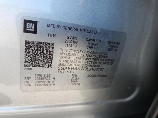 5GAERBKW9LJ163187 - 2020 BUICK ENCLAVE ESSENCE Արծաթագույն լուսանկար 13