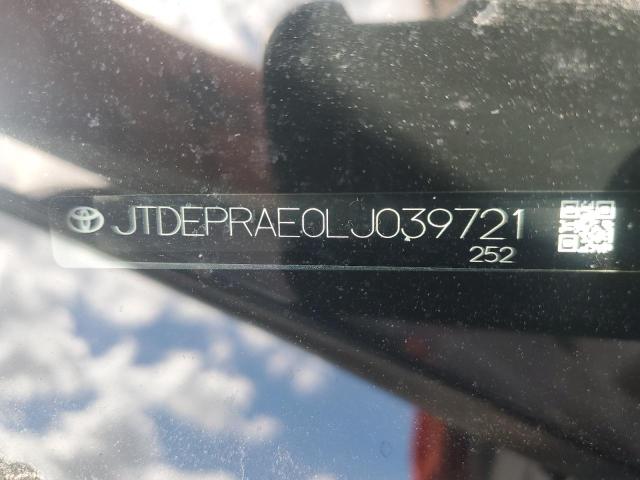 JTDEPRAE0LJ039721 - 2020 TOYOTA COROLLA LE BLUE photo 12