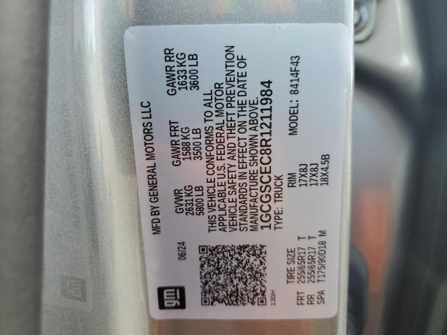 1GCGSCEC8R1211984 - 2024 CHEVROLET COLORADO LT GRAY photo 13