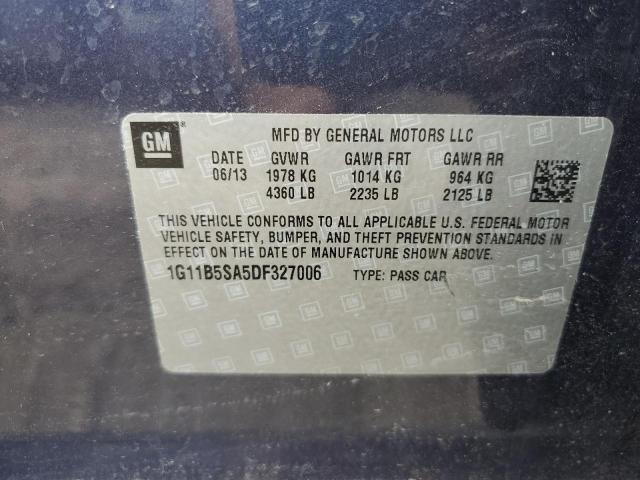 1G11B5SA5DF327006 - 2013 CHEVROLET MALIBU LS 蓝色 照片 12