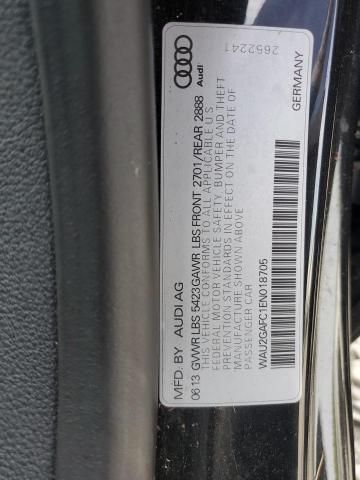 WAU2GAFC1EN018705 - 2014 AUDI A7 PRESTIGE BLACK photo 12