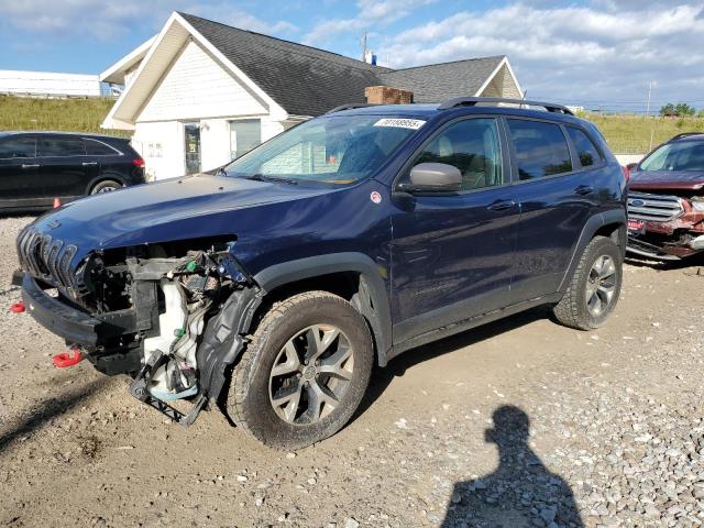 1C4PJMBS3FW513170 - 2015 JEEP CHEROKEE TRAILHAWK BLUE photo 1