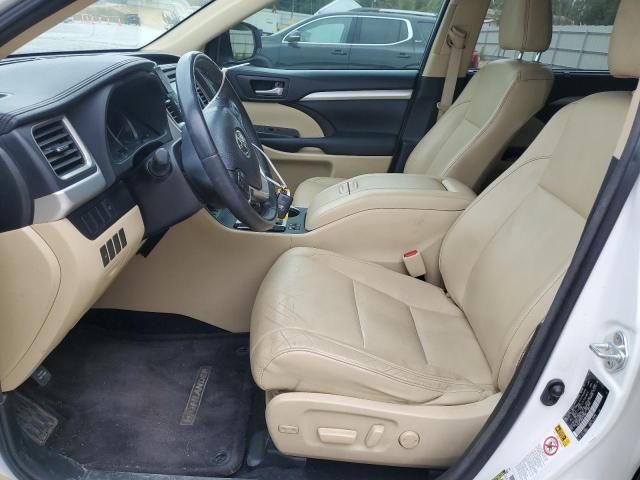5TDKKRFH6GS161786 - 2016 TOYOTA HIGHLANDER XLE WHITE photo 7
