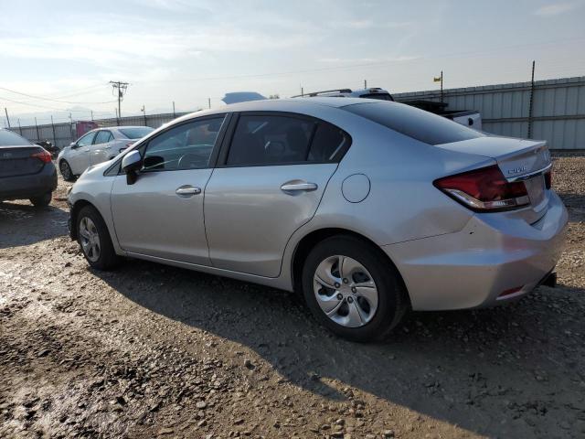 19XFB2F57DE254708 - 2013 HONDA CIVIC LX SILVER photo 2