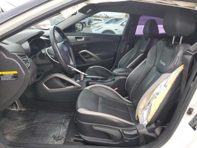 KMHTC6AE1EU208532 - 2014 HYUNDAI VELOSTER TURBO WHITE photo 7