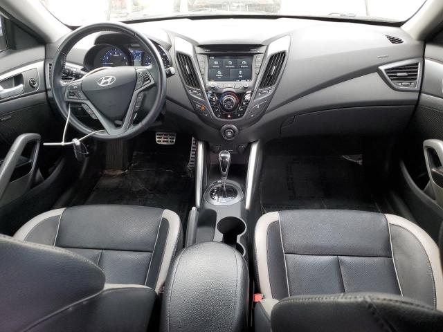 KMHTC6AE1EU208532 - 2014 HYUNDAI VELOSTER TURBO WHITE photo 8