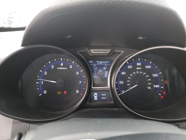 KMHTC6AE1EU208532 - 2014 HYUNDAI VELOSTER TURBO WHITE photo 9