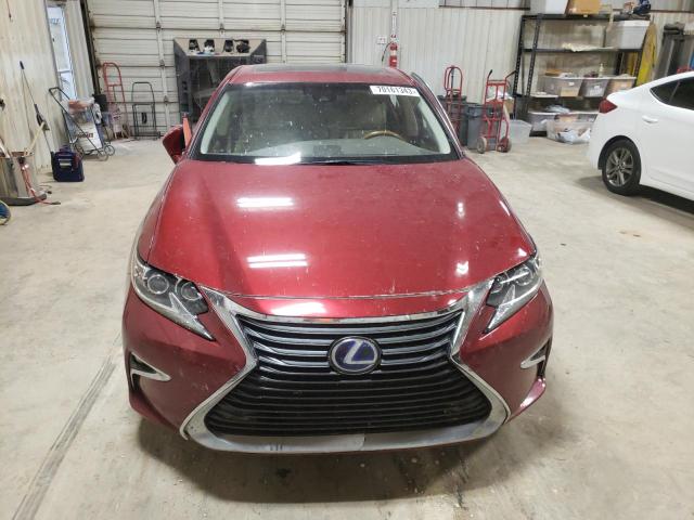 JTHBW1GG1H2138998 - 2017 LEXUS ES 300H RED photo 5