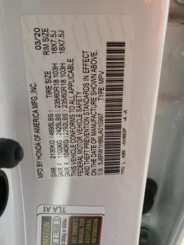 5J6RW1H86LA010997 - 2020 HONDA CR-V EXL Ağ foto 13