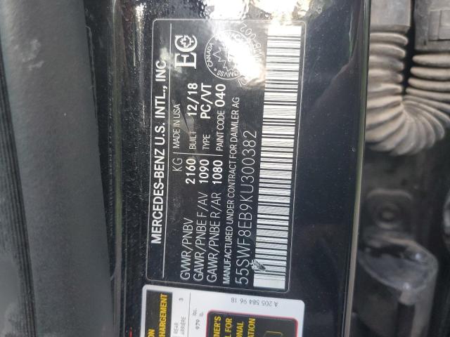 55SWF8EB9KU300382 - 2019 MERCEDES-BENZ C 300 4MATIC BLACK photo 13