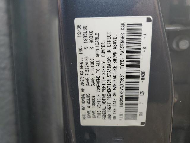 1HGCM56787A073691 - 2007 HONDA ACCORD EX Boz foto 12