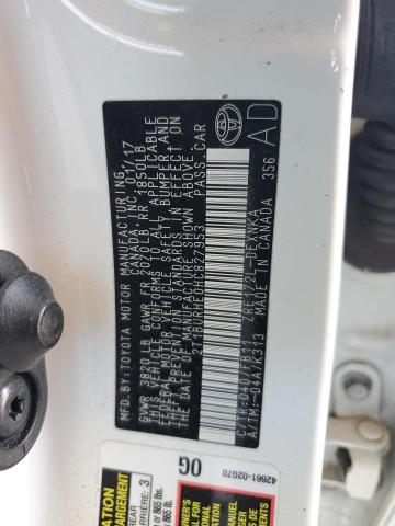 2T1BURHE0HC827953 - 2017 TOYOTA COROLLA L WHITE photo 12