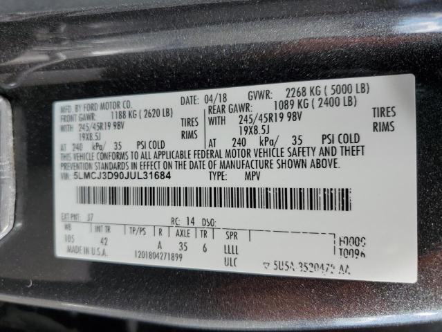 5LMCJ3D90JUL31684 - 2018 LINCOLN MKC RESERVE Grafit foto 13