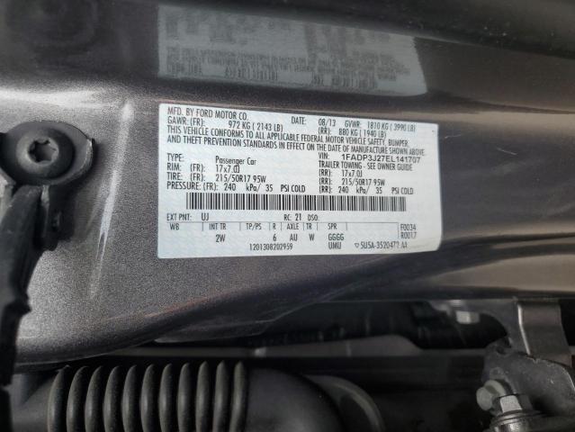 1FADP3J27EL141707 - 2014 FORD FOCUS TITANIUM CHARCOAL photo 12