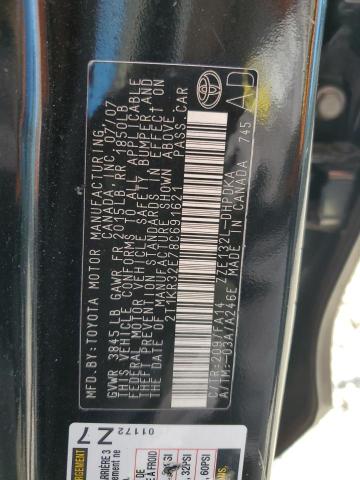 2T1KR32E78C691621 - 2008 TOYOTA COROLLA MA XR BLACK photo 12