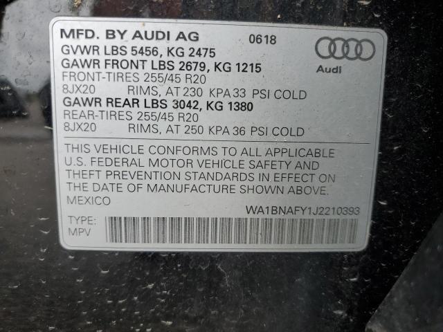 WA1BNAFY1J2210393 - 2018 AUDI Q5 PREMIUM PLUS 黑色 照片 13