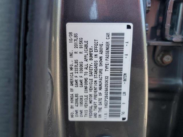 1HGCP26409A050632 - 2009 HONDA ACCORD LXP GRAY photo 12