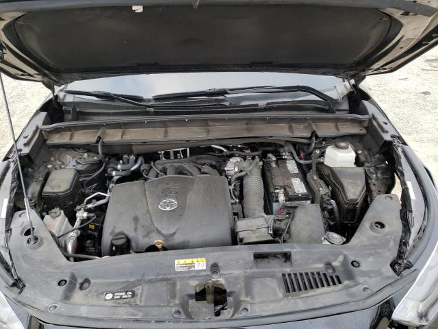 5TDGZRAH8MS531964 - 2021 TOYOTA HIGHLANDER XLE BLACK photo 12