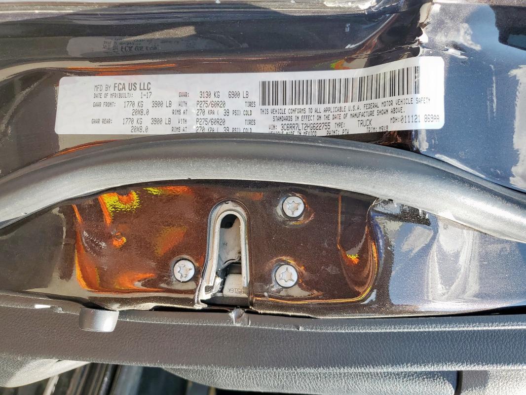 3C6RR7LT2HG622755 - 2017 RAM 1500 SLT Qara foto 12