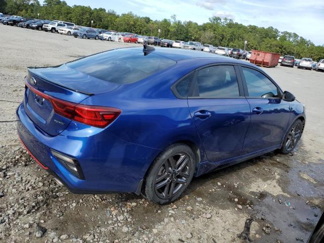 3KPF34AD7ME355822 - 2021 KIA FORTE GT LINE BLUE photo 3