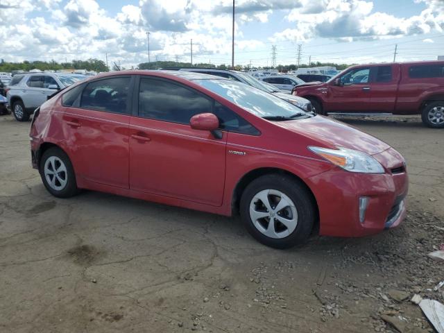 JTDKN3DU6F0445067 - 2015 TOYOTA PRIUS RED photo 4