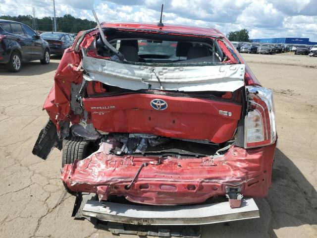 JTDKN3DU6F0445067 - 2015 TOYOTA PRIUS RED photo 6