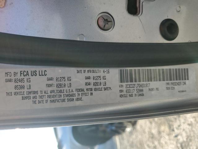 2C3CDZFJ7GH231817 - 2016 DODGE CHALLENGER R/T SCAT PACK GRAY photo 12