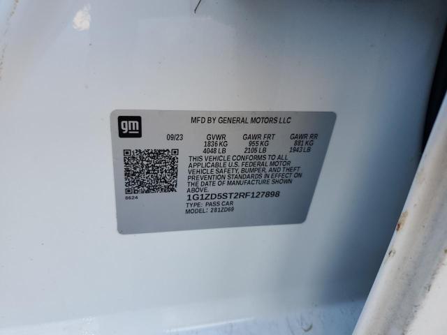 1G1ZD5ST2RF127898 - 2024 CHEVROLET MALIBU LT 白色 照片 12