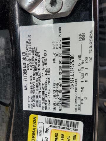 3LN6L2LU8FR625780 - 2015 LINCOLN MKZ HYBRID BLACK photo 12