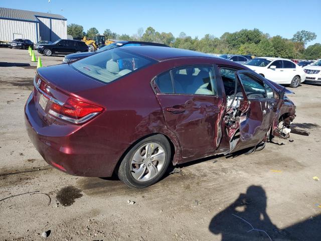 19XFB2F57EE068104 - 2014 HONDA CIVIC LX MAROON photo 3