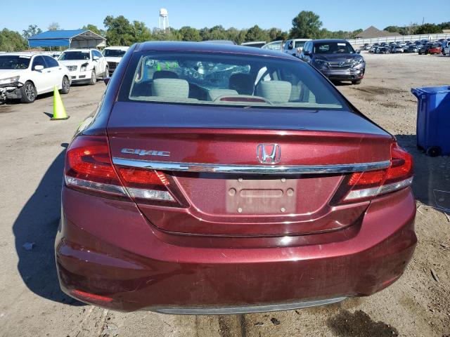 19XFB2F57EE068104 - 2014 HONDA CIVIC LX MAROON photo 6