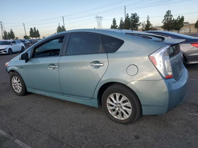 JTDKN3DPXC3007091 - 2012 TOYOTA PRIUS PLUG Бирюзовый фото 2