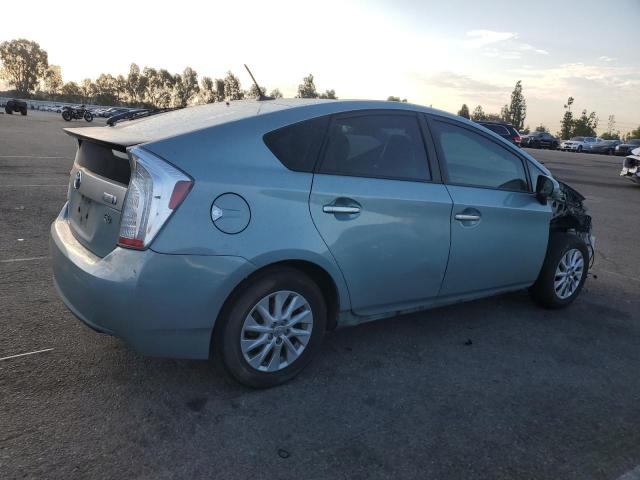 JTDKN3DPXC3007091 - 2012 TOYOTA PRIUS PLUG Бирюзовый фото 3