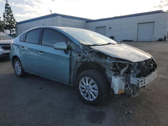 JTDKN3DPXC3007091 - 2012 TOYOTA PRIUS PLUG Бирюзовый фото 4