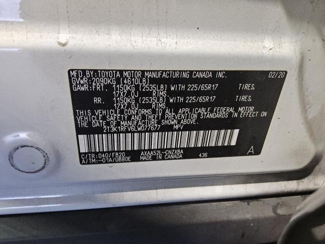 2T3K1RFV6LW077677 - 2020 TOYOTA RAV4 LE WHITE photo 13