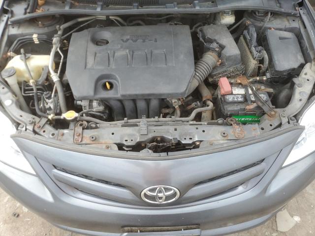 2T1BU4EE6BC703233 - 2011 TOYOTA COROLLA BASE GRAY photo 11