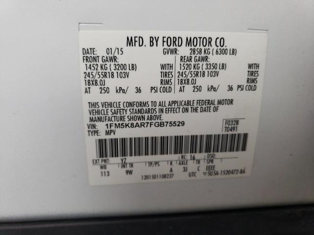 1FM5K8AR7FGB75529 - 2015 FORD EXPLORER POLICE INTERCEPTOR Ağ foto 13
