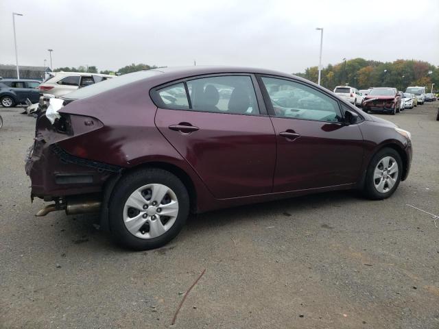 3KPFK4A78HE067908 - 2017 KIA FORTE LX MAROON photo 3