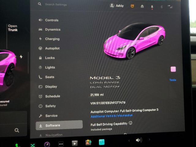 5YJ3E1EB2NF277479 - 2022 TESLA MODEL 3 Graphit Foto 9