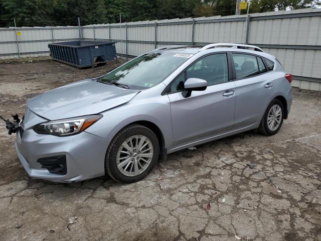 4S3GTAD64J3710805 - 2018 SUBARU IMPREZA PREMIUM PLUS SILVER photo 1