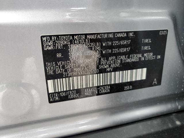 2T3H1RFVXSC325133 - 2025 TOYOTA RAV4 LE 银色 照片 13