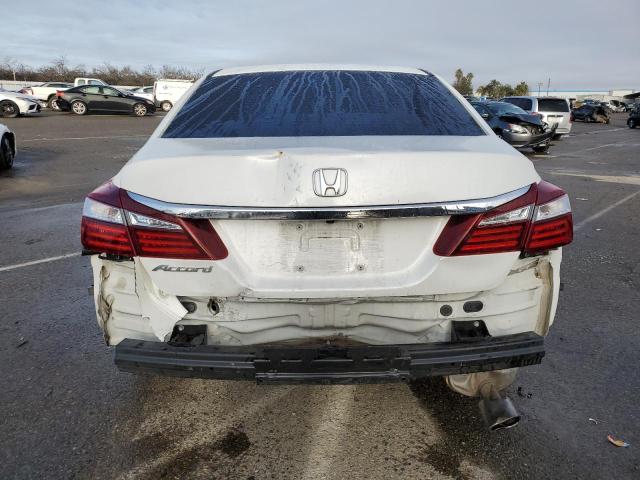 1HGCR2F3XGA067890 - 2016 HONDA ACCORD LX WHITE photo 6