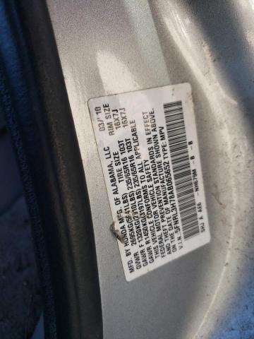 5FNRL3H78AB065652 - 2010 HONDA ODYSSEY EXL BLUE photo 13