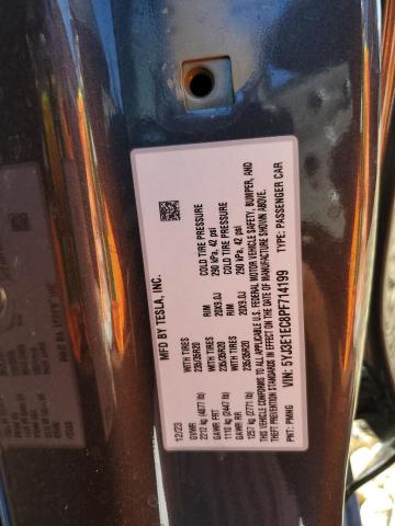 5YJ3E1EC8PF714199 - 2023 TESLA MODEL 3 Сұр фото 13